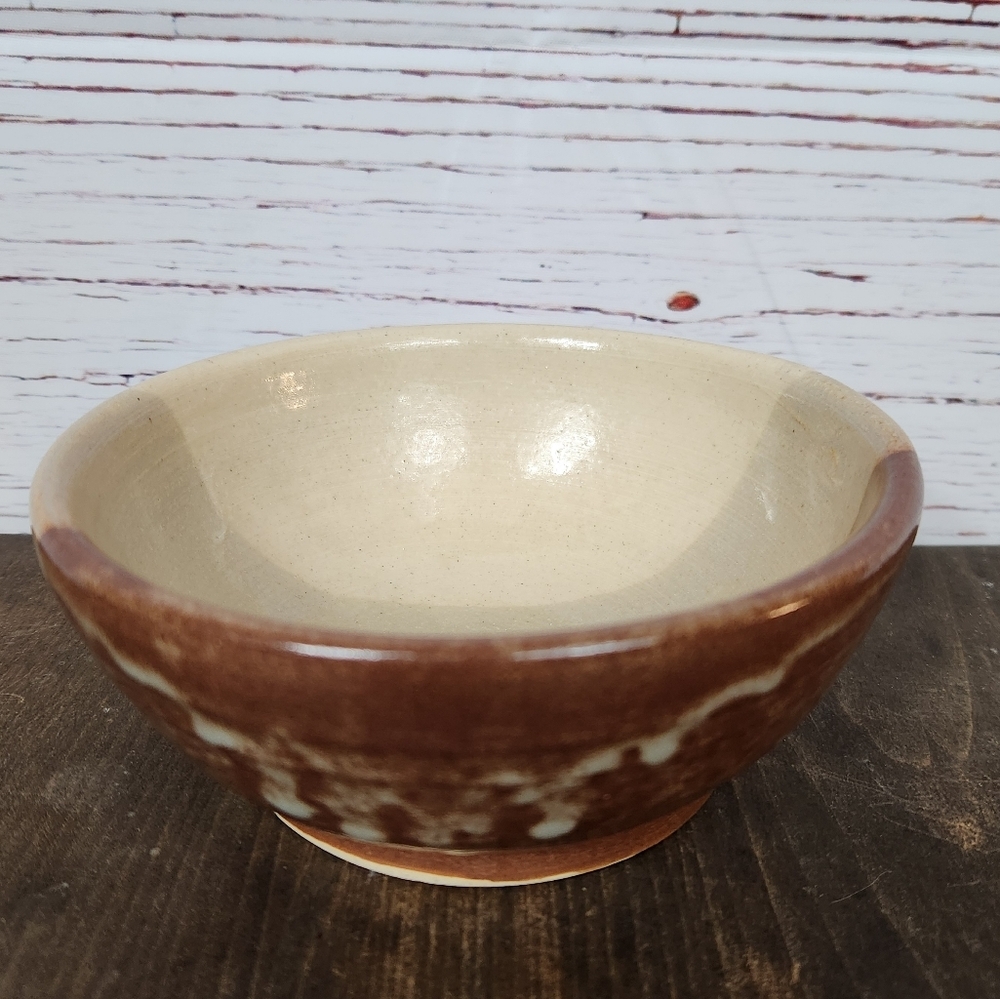 Handcrafted Three Color Pottery Bowl - Picture 4 of 7